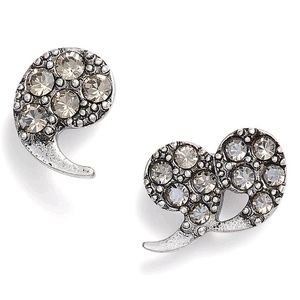 NEW Tory Burch Punctuation Crystal Stud Earrings